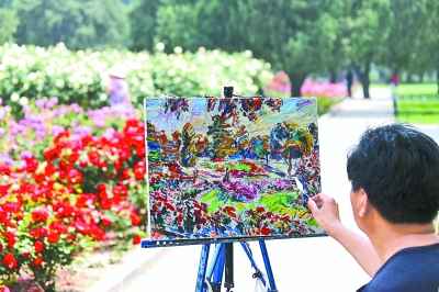 花开醉游人